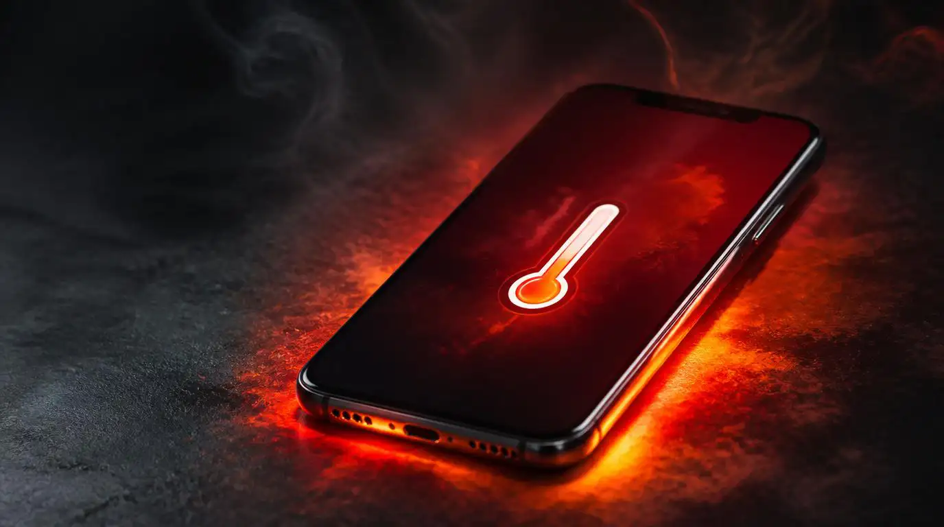 iPhone en surchauffe affichant un avertissement de température élevée