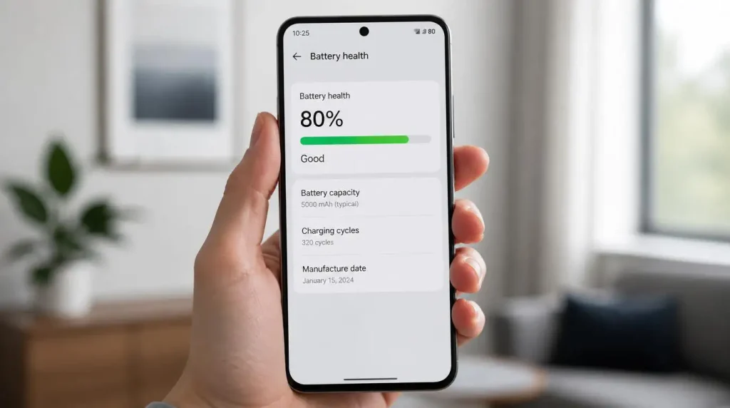 Réglages de la Recharge optimisée d'iPhone affichant 80% de charge